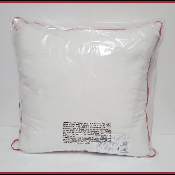 NEW RARE Pottery Barn Kids Mickey + Minnie Mouse Valentines Pillow 16" Square - Picture 3 of 3